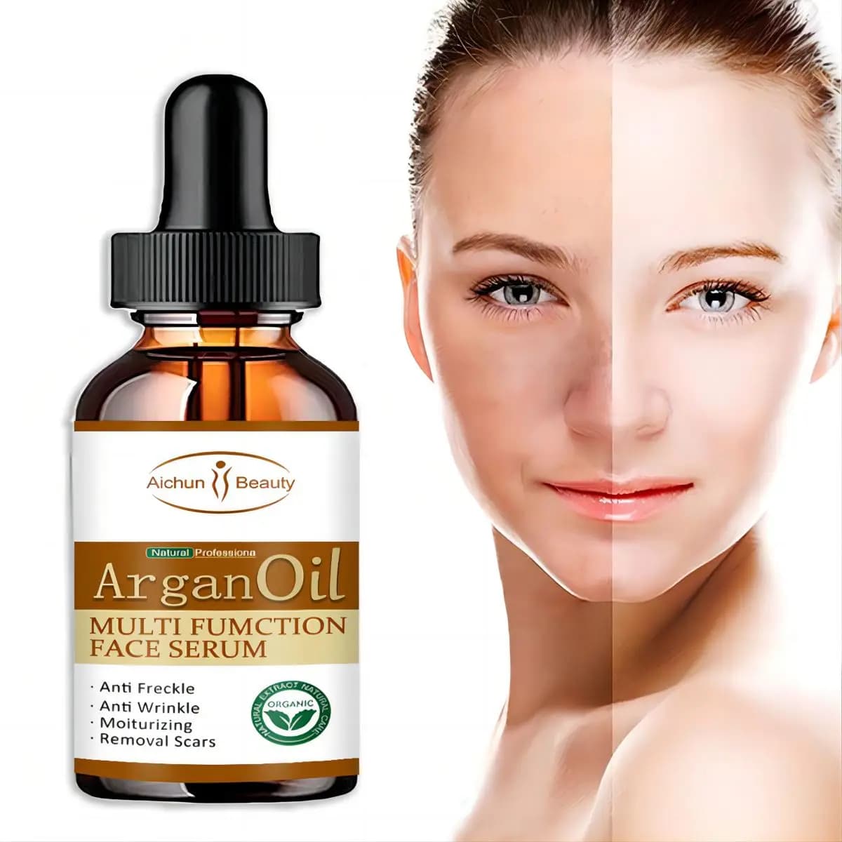 Huile d'arginine multifonctionnelle pour le visage, essence éclaircit et resserre la peau, hydrate l
