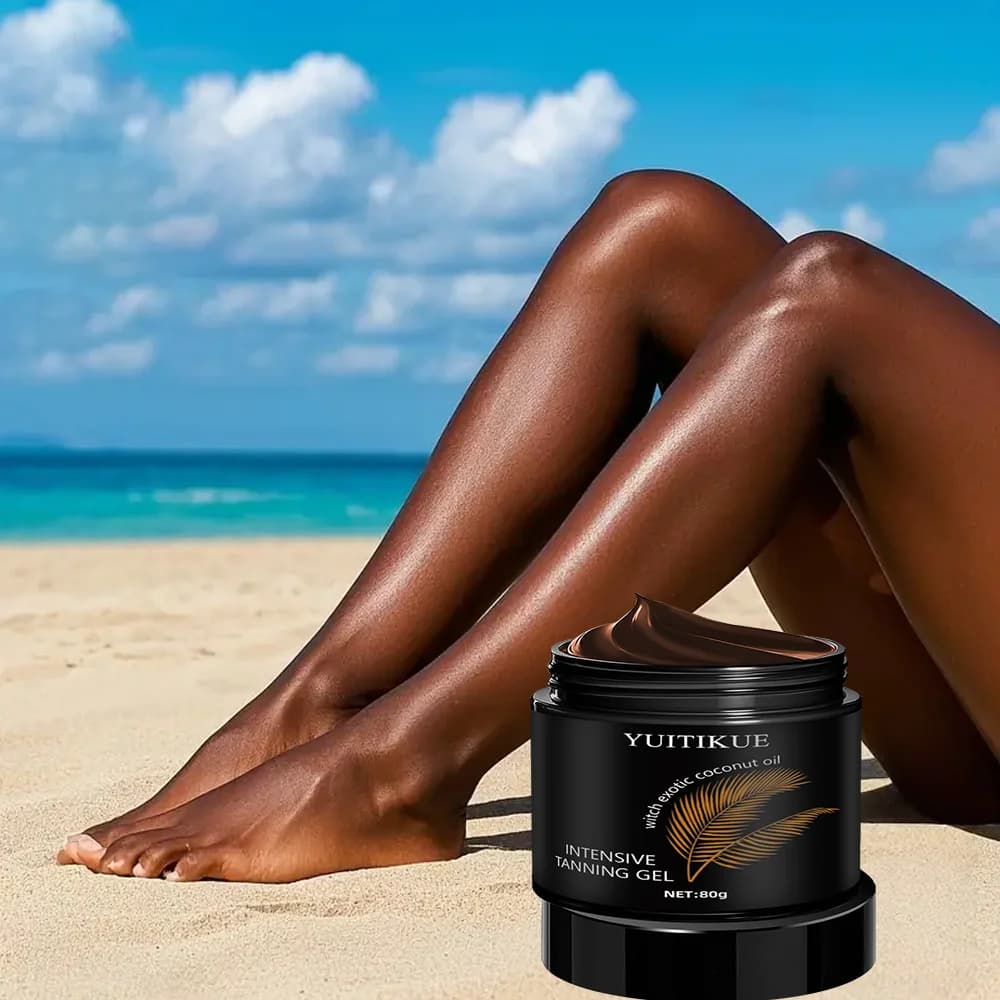 Gel de bronzage concentré, accélérateur de bronzage à l'huile de coco, bain de soleil extérieur impe