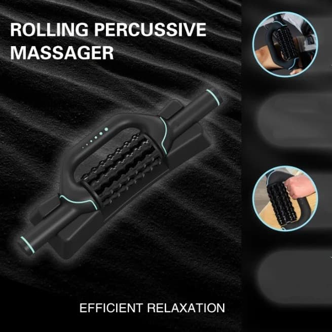 Masseur à rouleaux électrique avec fonction lumière rouge, relaxation musculaire profonde, soulageme