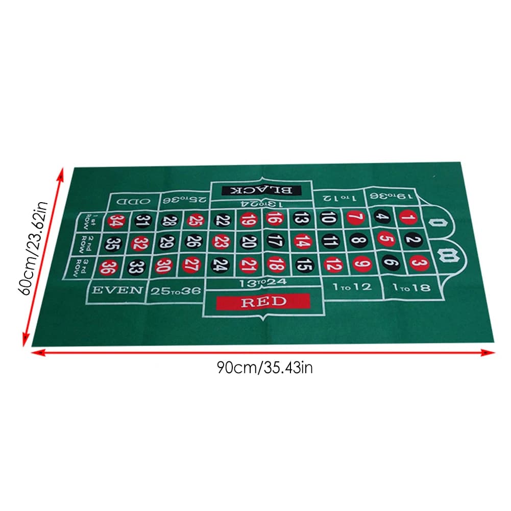 Polymère de jeu de poker double face, feutre de casino, Roll-up Craps, Blackjack, Roulette de casino