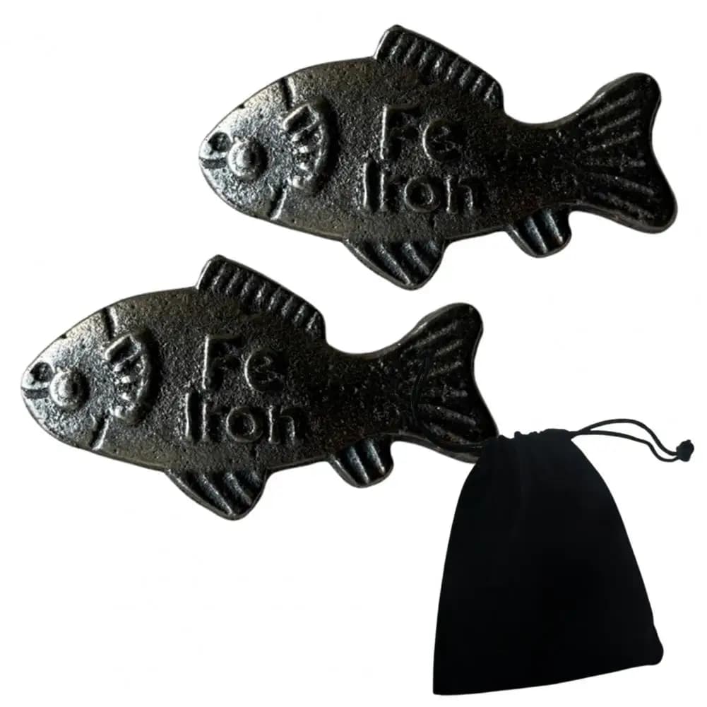 Poisson en fer de 7cm, Source naturelle de fer Fe, supplément de poisson avec pochette, outil de cui