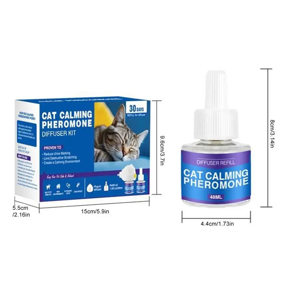 Recharge de diffuseur apaisant pour phéromones de chat, réduit la lutte, prise de diffuseur pour ani