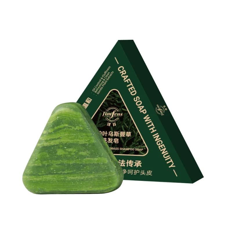 Barre de shampoing anti-chute! Avec Platycladus Usnea Herb contrôle la pellicule à l'huile réduit la