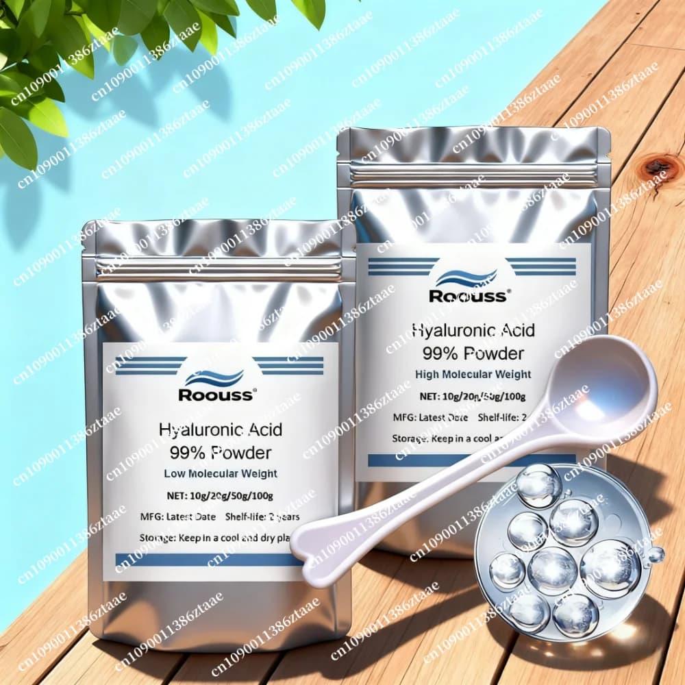 Poudre d'acide hyaluronique à poids moléculaire et faible poids, hydratant/Antiaging/Anti-rides, 99%