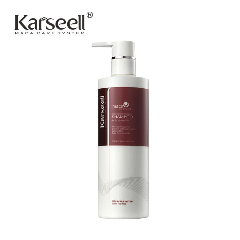 Karseell 500 ml shampooing à l'huile d'argan extrait de plantes shampooing lisse hydratant pour chev