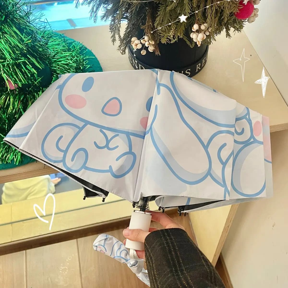 Parapluie Sanrio Cinnamoroll Kuromi, protection UV contre le soleil et la pluie, pliable, compact, p