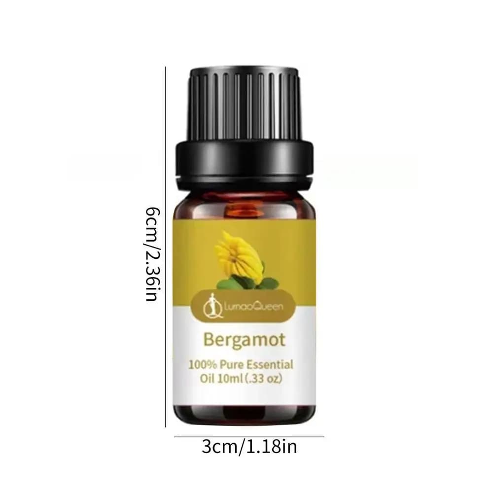 Huile essentielle biologique d'aromathérapie, huiles essentielles de bergamote, bois de santal, citr