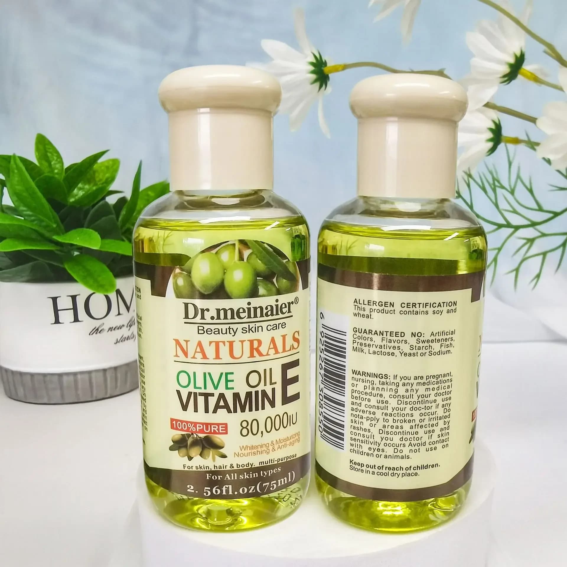 Huile essentielle pour le visage à la vitamine E, blanchiment du matin et de nuit, rétrécit les Pore