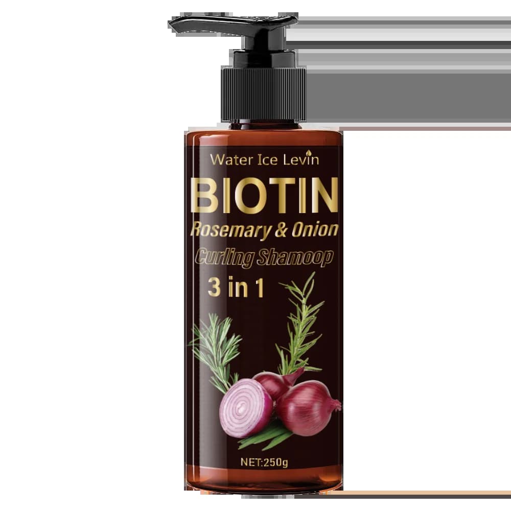 Shampoo à la biotine 3-en-1, hydratant et riche en extrait d'oignon, hydrate et apporte de la brilla