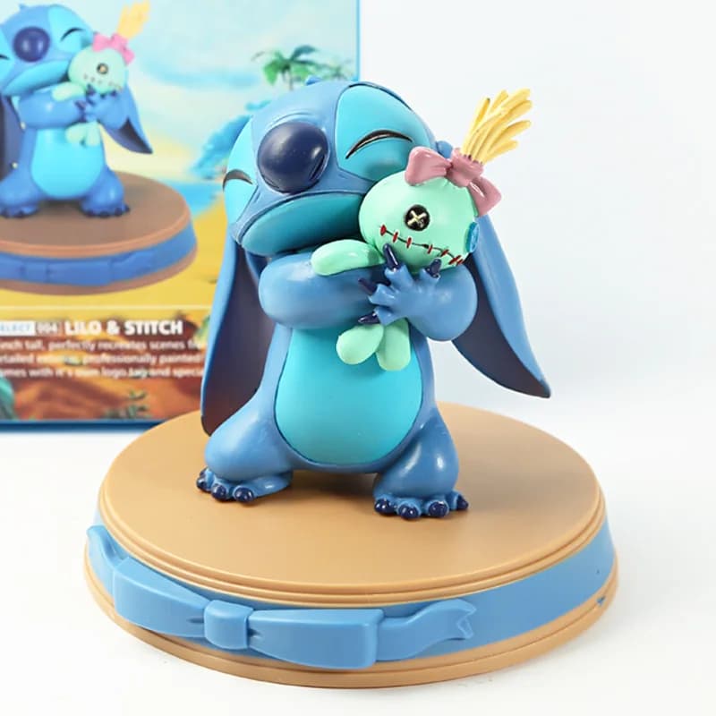 Beast Kingdom Lilo et Stitch Toys Stitch and Scrump Hawaii Holiday Time D-Select 004 PVC figurine à 