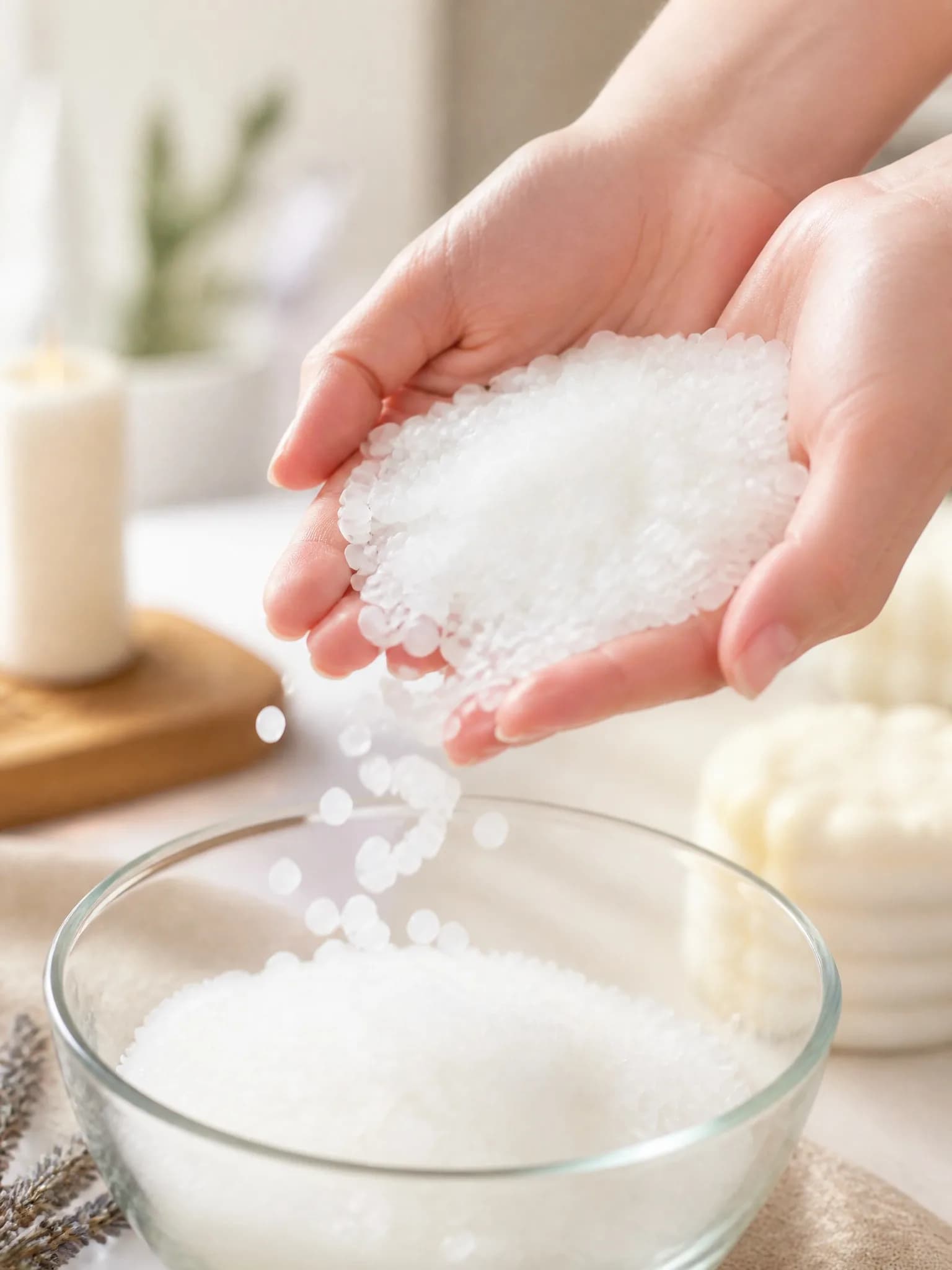 Cire de paraffine à 64 degrés, 500g/1000g, adaptée pour la fabrication de bougies aromatiques, de ci