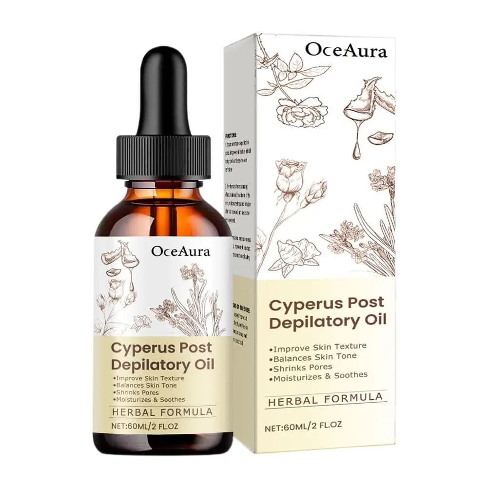 Huile Essentielle Naturelle de Cyperus Rotundus 60ml pour Épilation, Hydratation, Apaisement de la P