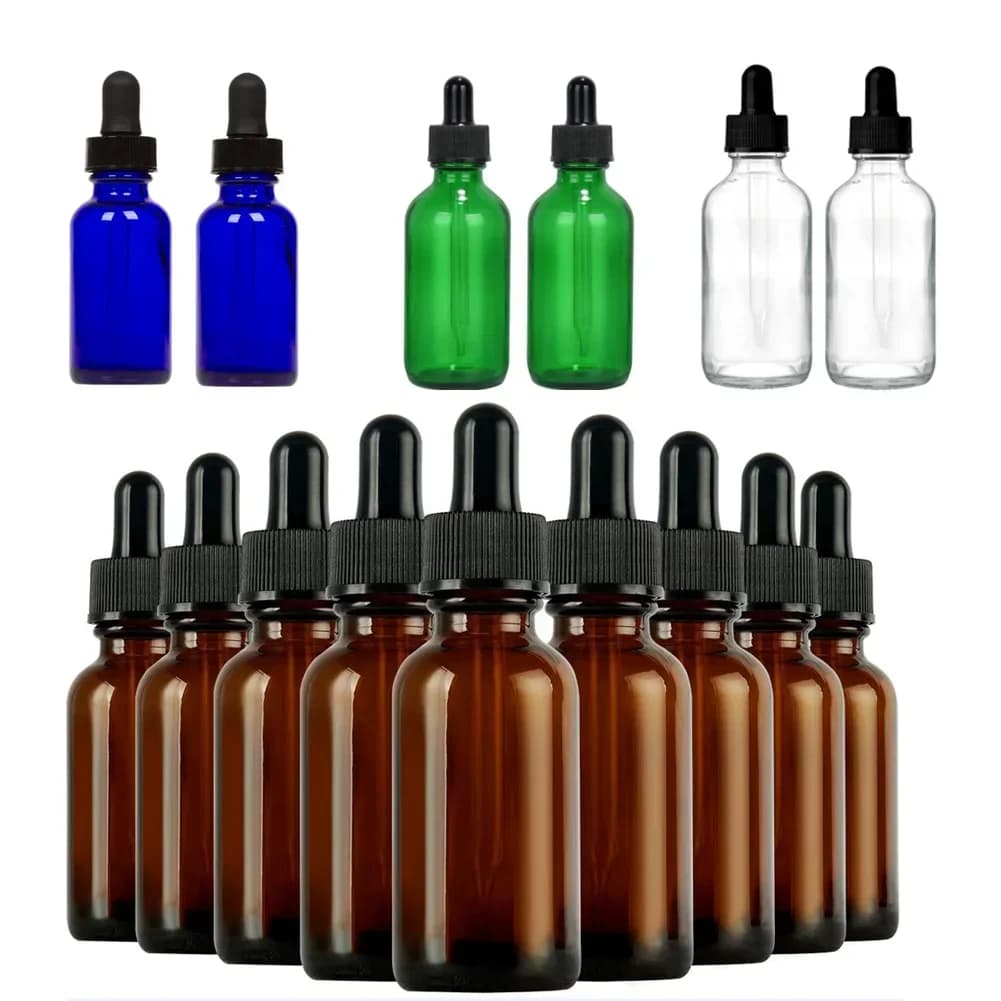 Pipent Compte-Gouttes en Verre Ambré HI, Huile Essentielle, Liquide d'Aromathérapie, sexuellement, V