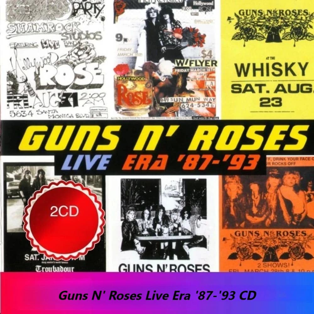 Guns N' Roses Live Era '87-'93 CD uniquement – Performances live légendaires de hard rock pour les f