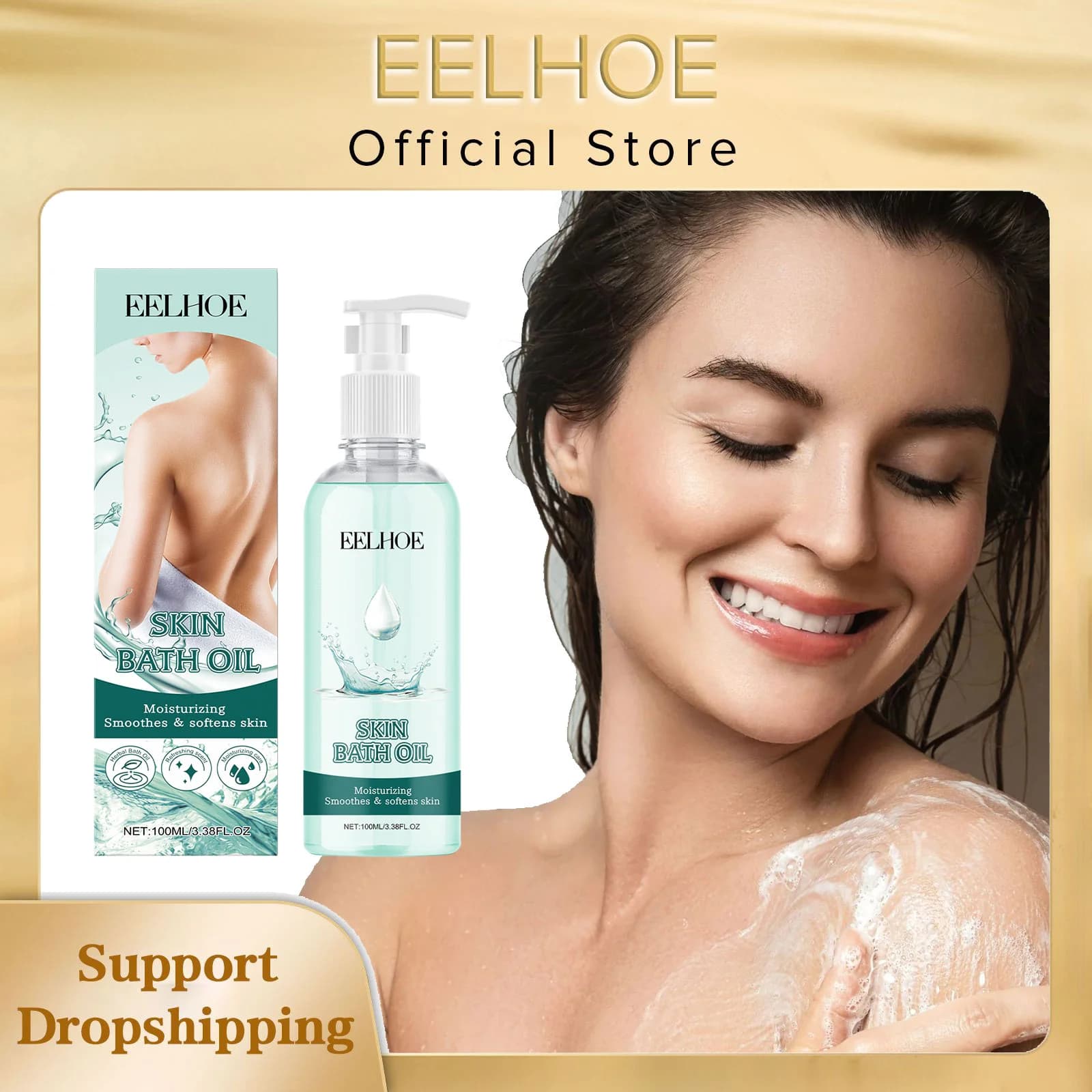 EELBathroom E-Huile de bain à la nicotinamide, réparation éclaircissante de la peau, dissolvant de p
