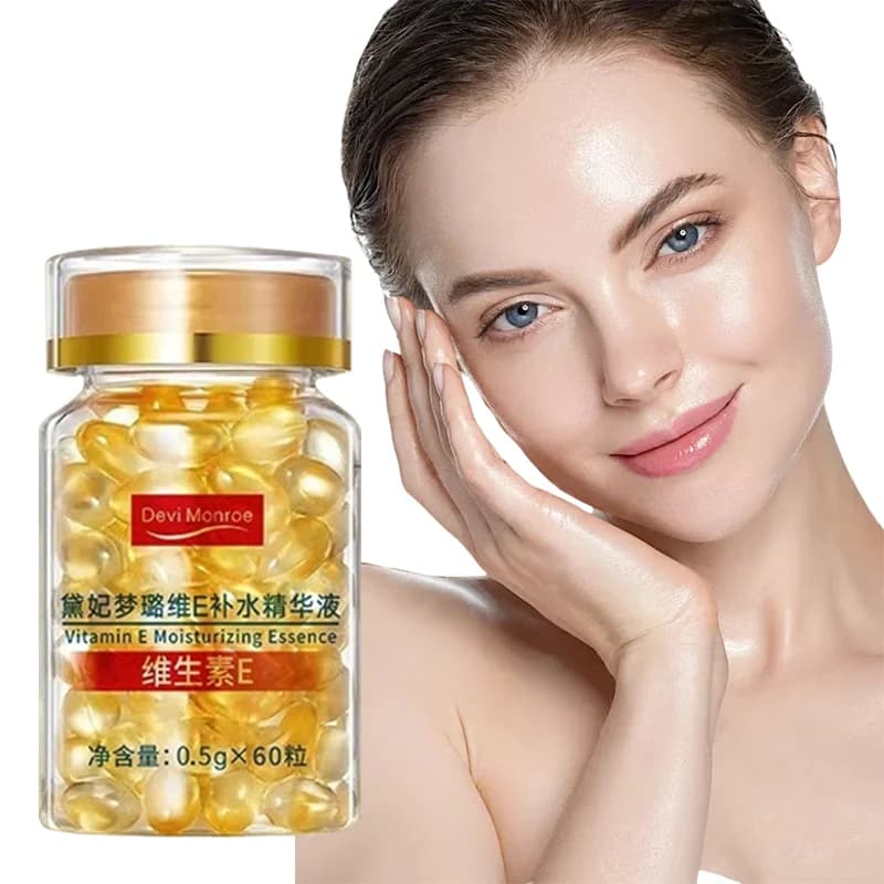 L'huile essentielle hydratante à la vitamine E, 0,5 g * 60 pièces, peut être utilisée avec une crème