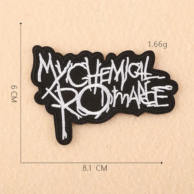 Patchs brodés thermocollants Rock N Roll Gun Music Rock Out Michael pour vêtements, pour les fans de