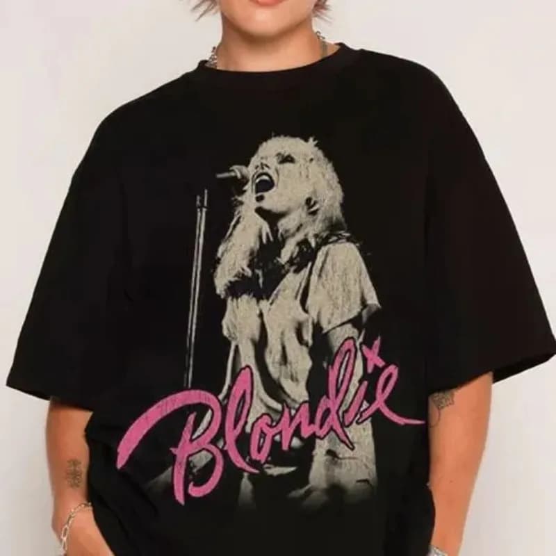 T-shirt Blondie - T-shirt Rock and Roll, T-shirt rétro, nouveau T-shirt d'été unisexe décontracté en