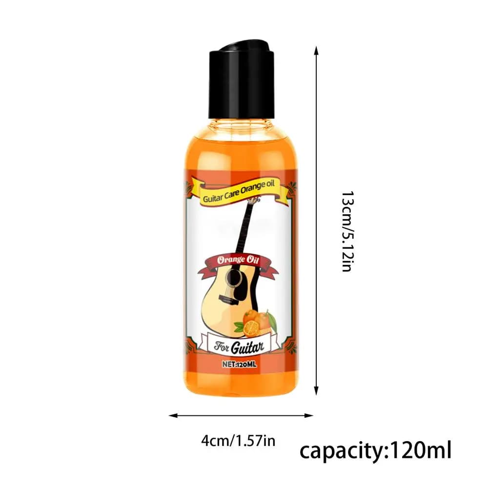Huile de polissage polyvalente avec chiffon de nettoyage, 120ml, pour guitare, ukulélé, cordes de vi