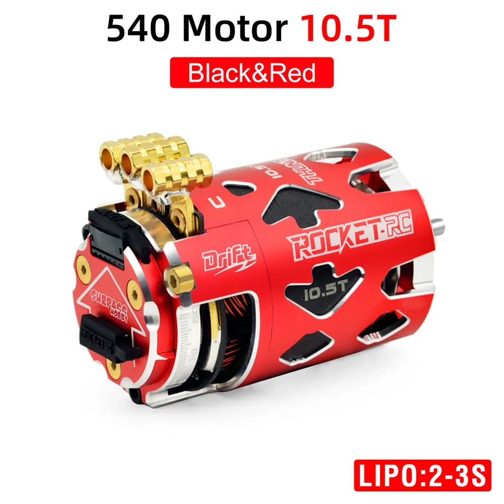 Rocket-RC Thunder 540 moteur sans balais sensoriel 10.5T 13.5T 2-3S 3.175mm arbre pour 1/10 RC cours