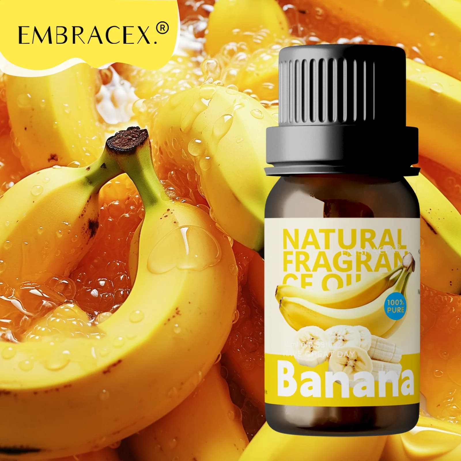 Huiles essentielles parfumées à l'huile de banane, 10ml, huiles essentielles d'aromathérapie à la ba