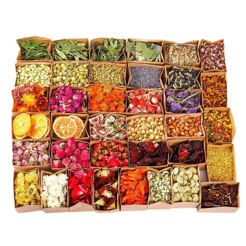 Kit de fleurs d'aromathérapie, 10/20/30 Types, pour parfum de maison, fleurs sèches naturelles pour 