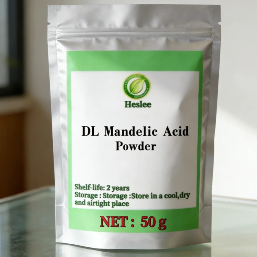 Poudre d'acide mandélique DL, matière première cosmétique de qualité pour les produits de soin du vi