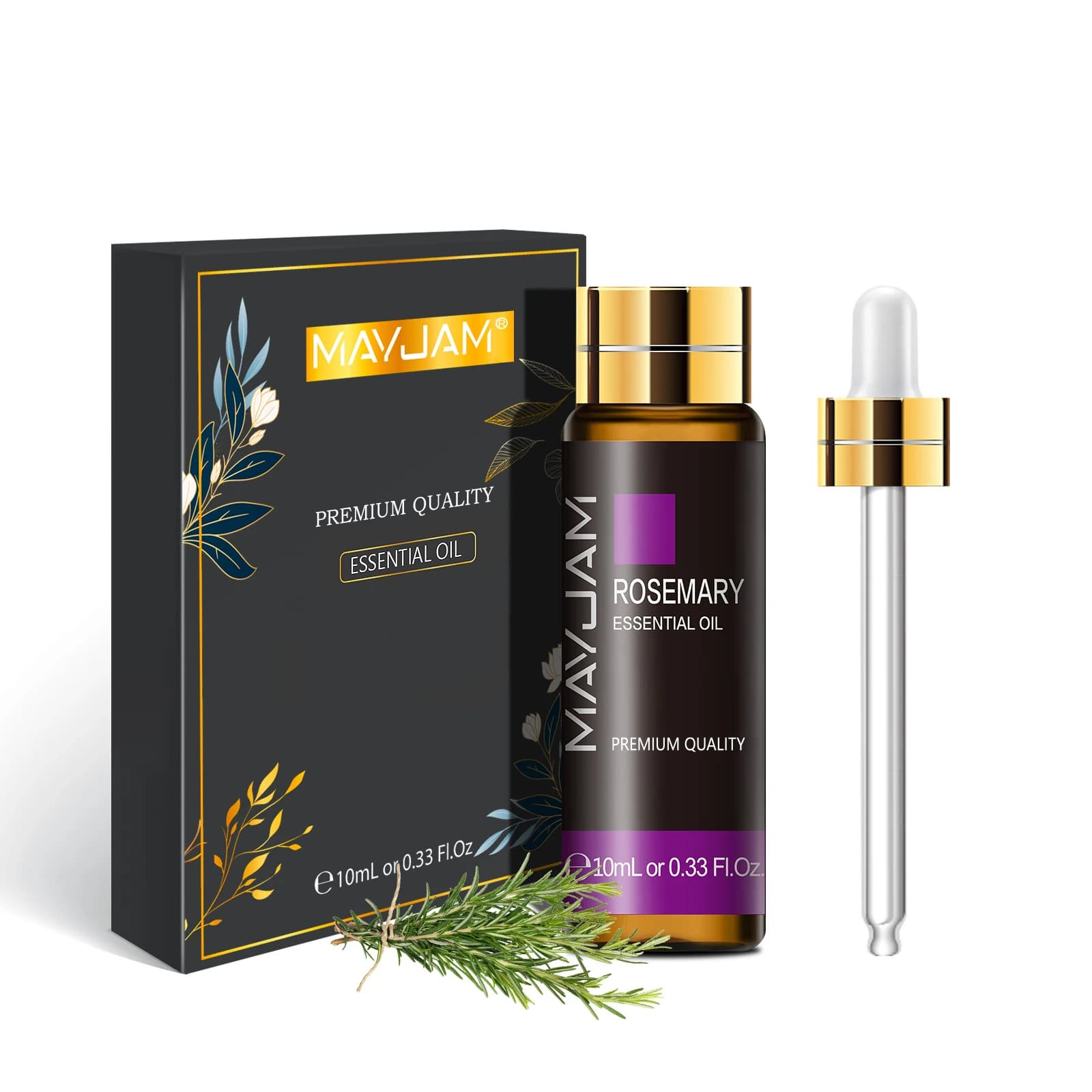 Diffuseur d'huile essentielle de romarin et de géranium pur, 10ML, clous d'arbre à thé, citronnelle,