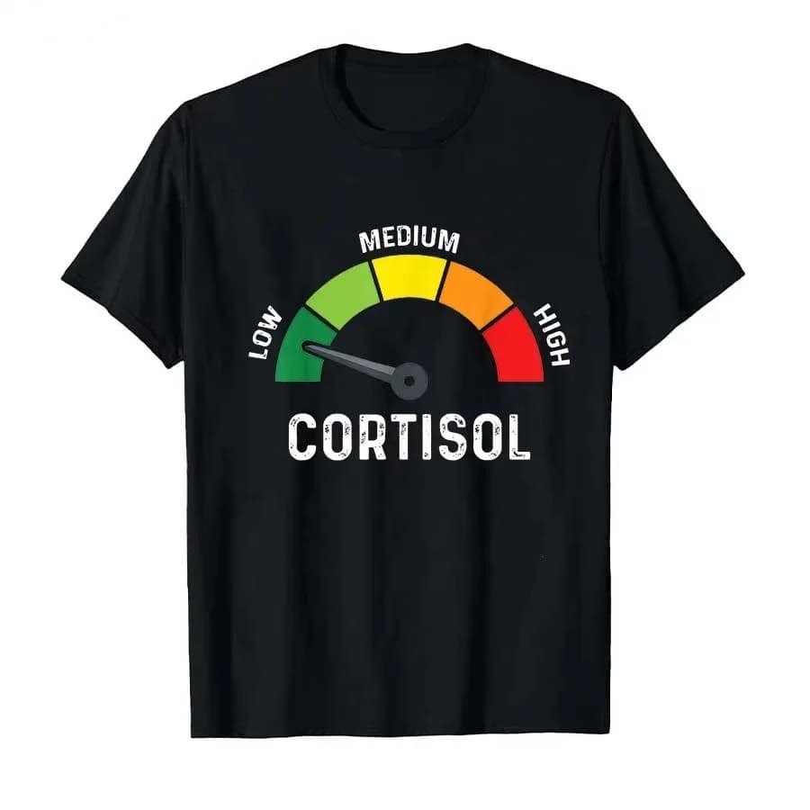 T-shirt V Meme Low Cortisol Levels pour hommes et femmes, vêtements gothiques d'été, mode décontract