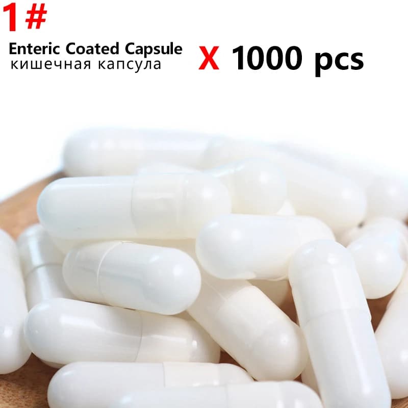Capsule à revêtement entérique, 1 #0 #, Capsule de gélatine entérosoluble vide, Gel médical, pilule 