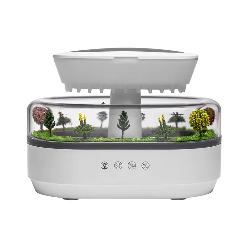 Diffuseur d'arômes Raindrop avec musique de bruit blanc et lumière d'ambiance 7 couleurs, humidifica