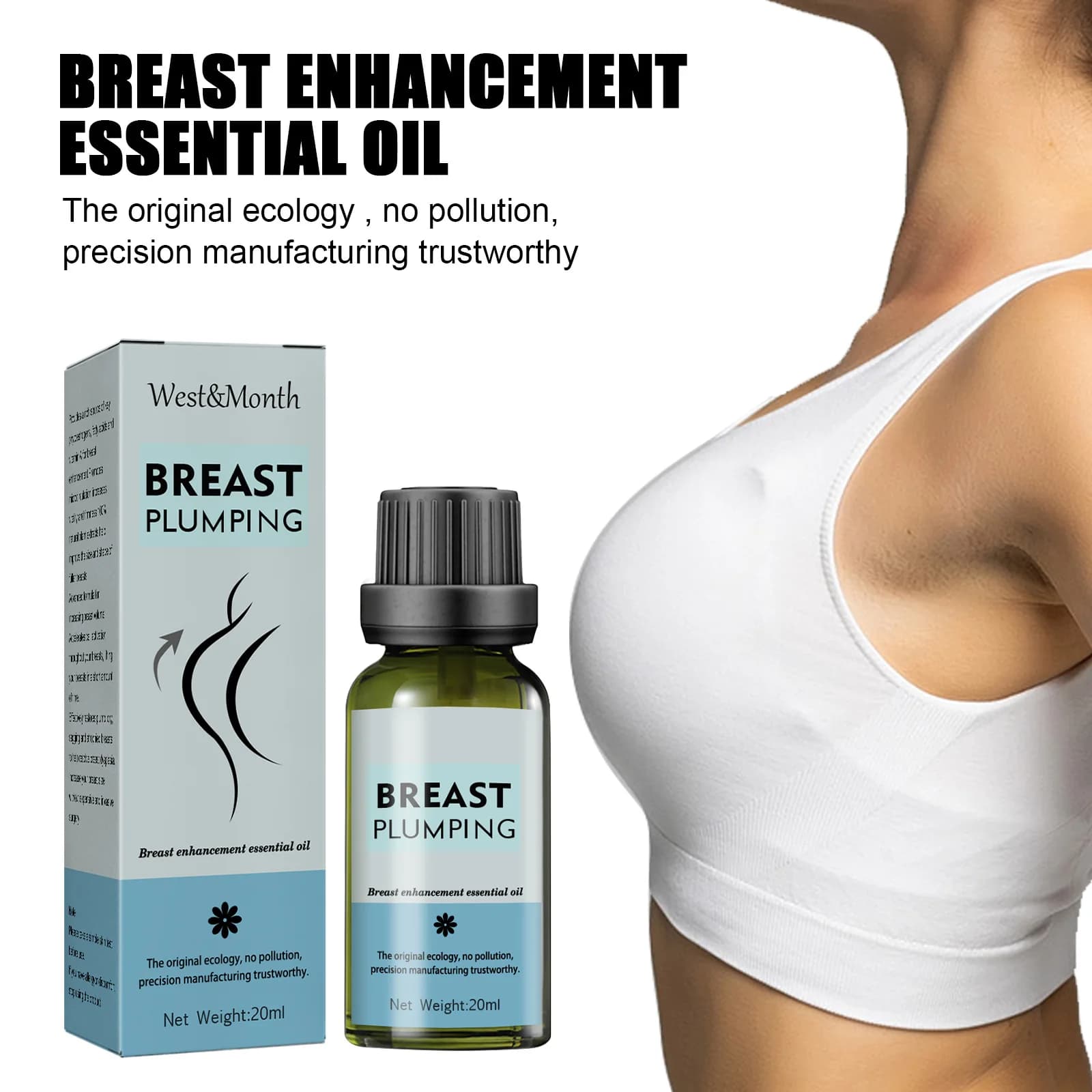 Huile de Massage pour l'agrandissement du sein, huile essentielle de levage ferme pour femmes, forme