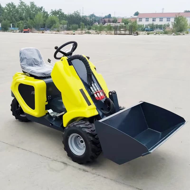 Petite chargeuse compacte personnalisée de haute qualité et abordable avec trois roues et pale avant