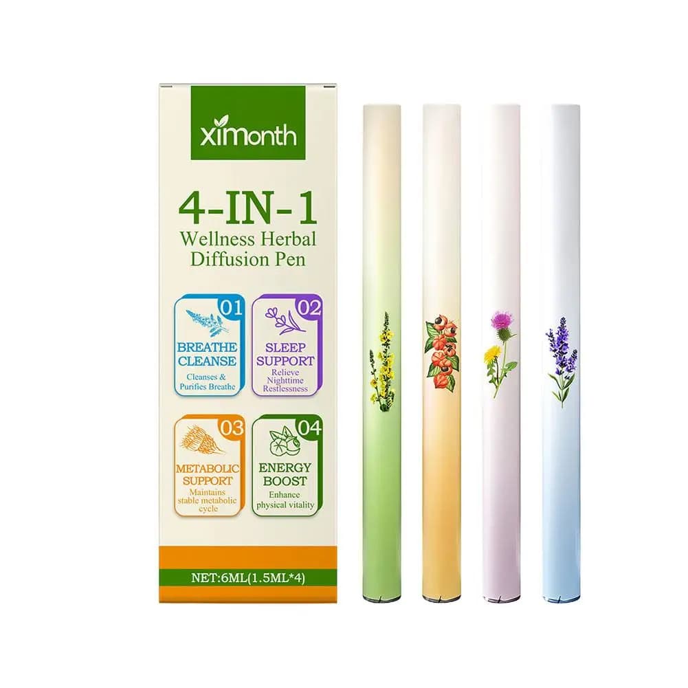 Stylo diffuseur d'aromathérapie 4 en 1, revigorant, relaxant les sens, respiration claire, stylo de 