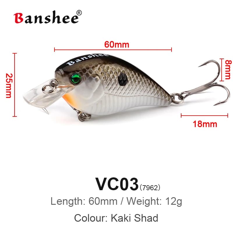 60mm 12g Blitz manivelle flottant leurre de pêche hochet son Wobbler carré Bill artificiel moyen plo
