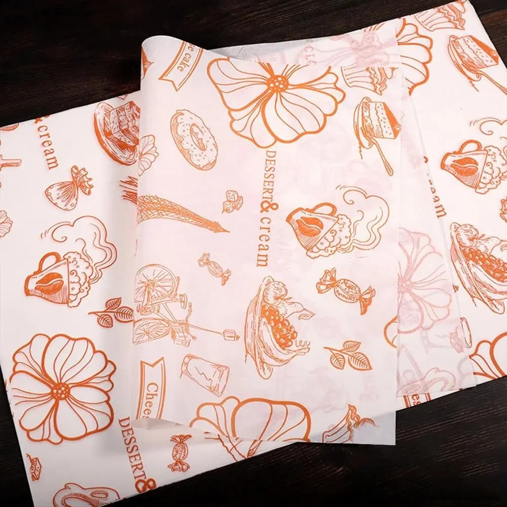 Papier d'emballage pour Sandwich, papier pour Hamburger résistant à l'huile, plateau résistant à l'h