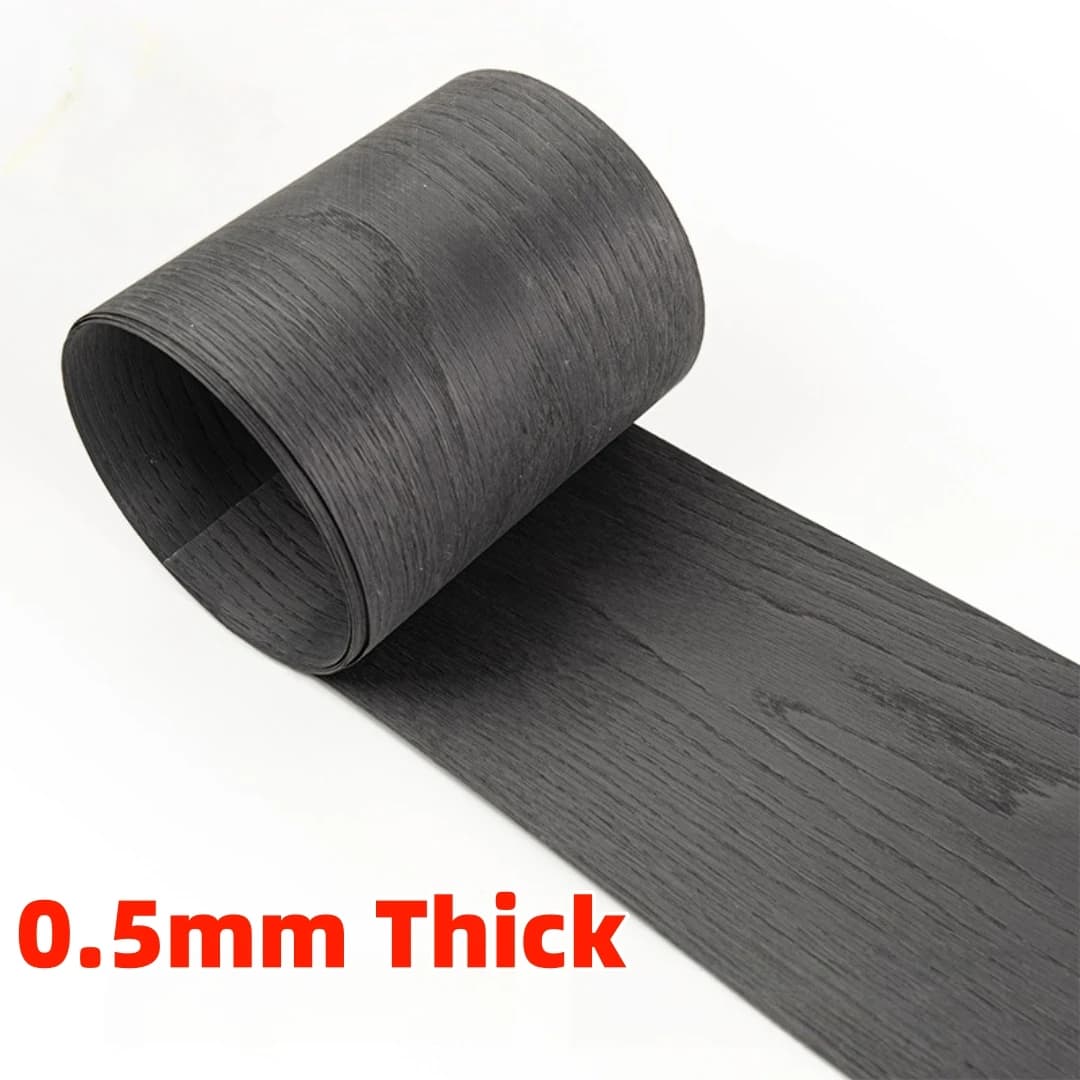 Placage en bois de grain de chêne noir teint naturel de 0.5mm d'épaisseur pour l'artisanat de meuble