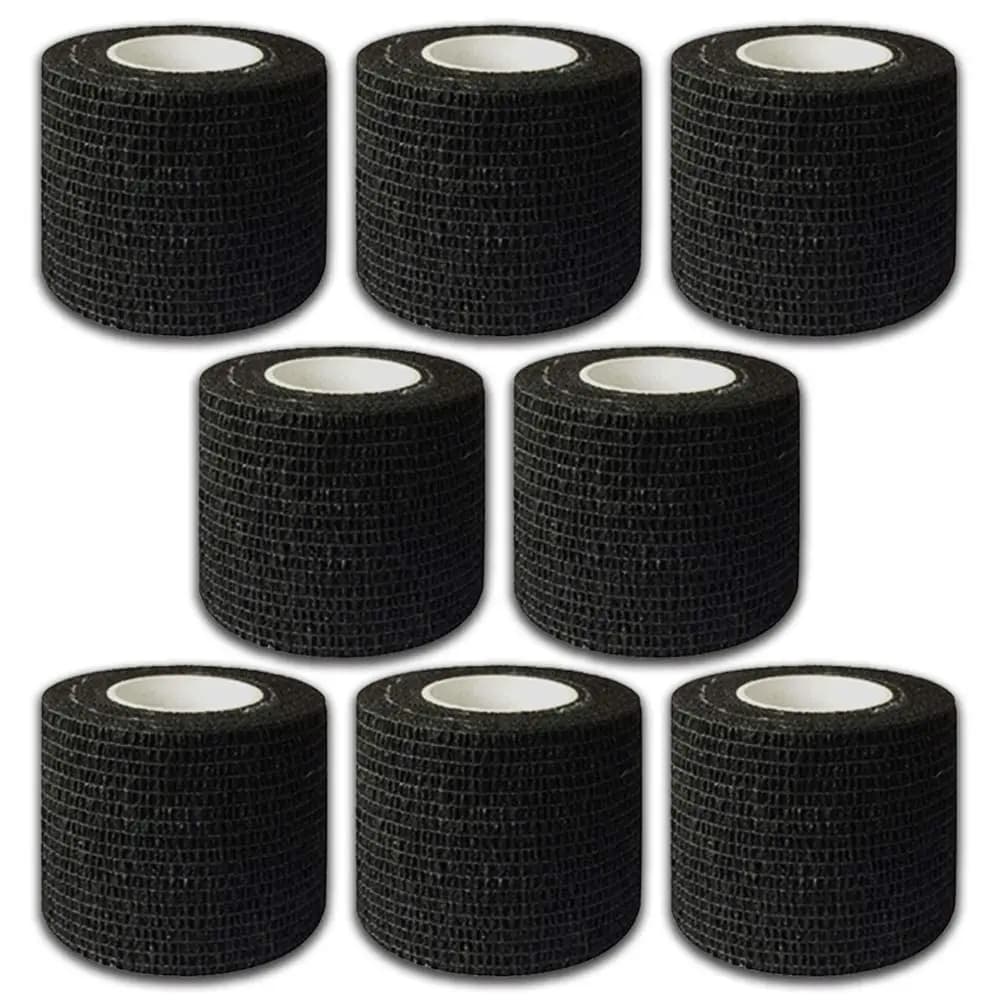 8/12/24 rouleaux noir 5*450 cm jetable cohésif tatouage Grip bande enveloppement élastique bandes ro