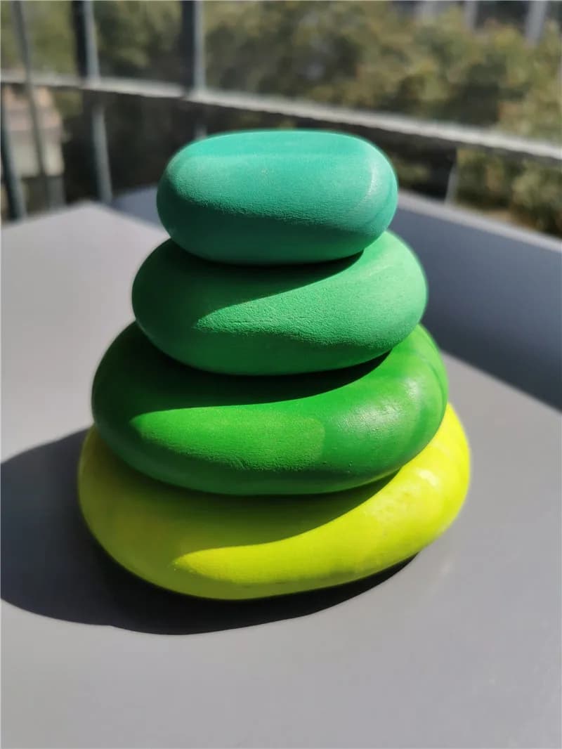 Jouets en bois pour enfants, Rainbow River Peays l, Charbon Dolls Rings, Ikimporter Stacking décenni