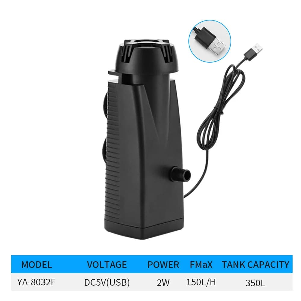 Filtre à membrane d'élimination d'huile USB pour aquarium, élimine l'eau, oxygénateur intégré, disso