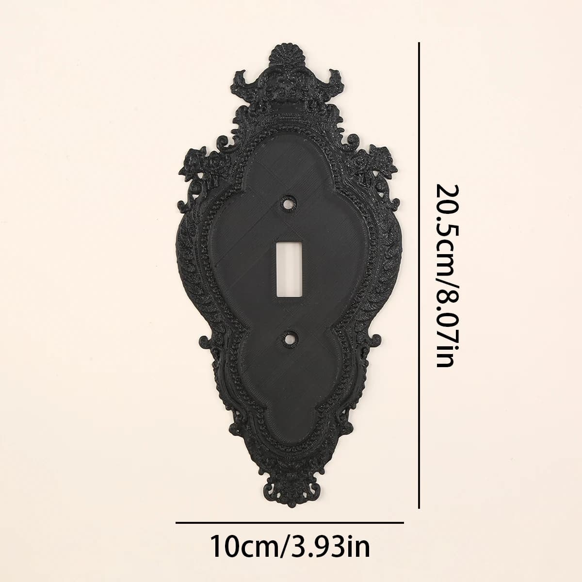 Cadre de panneau de commutation baroque sculpté transfrontalier, design rétro noir mat, adapté à la 