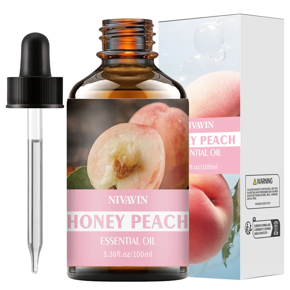 L'huile essentielle de pêche 30 ml/60 ml/100 ml convient à l'hydratation du visage, à l'hydratation,