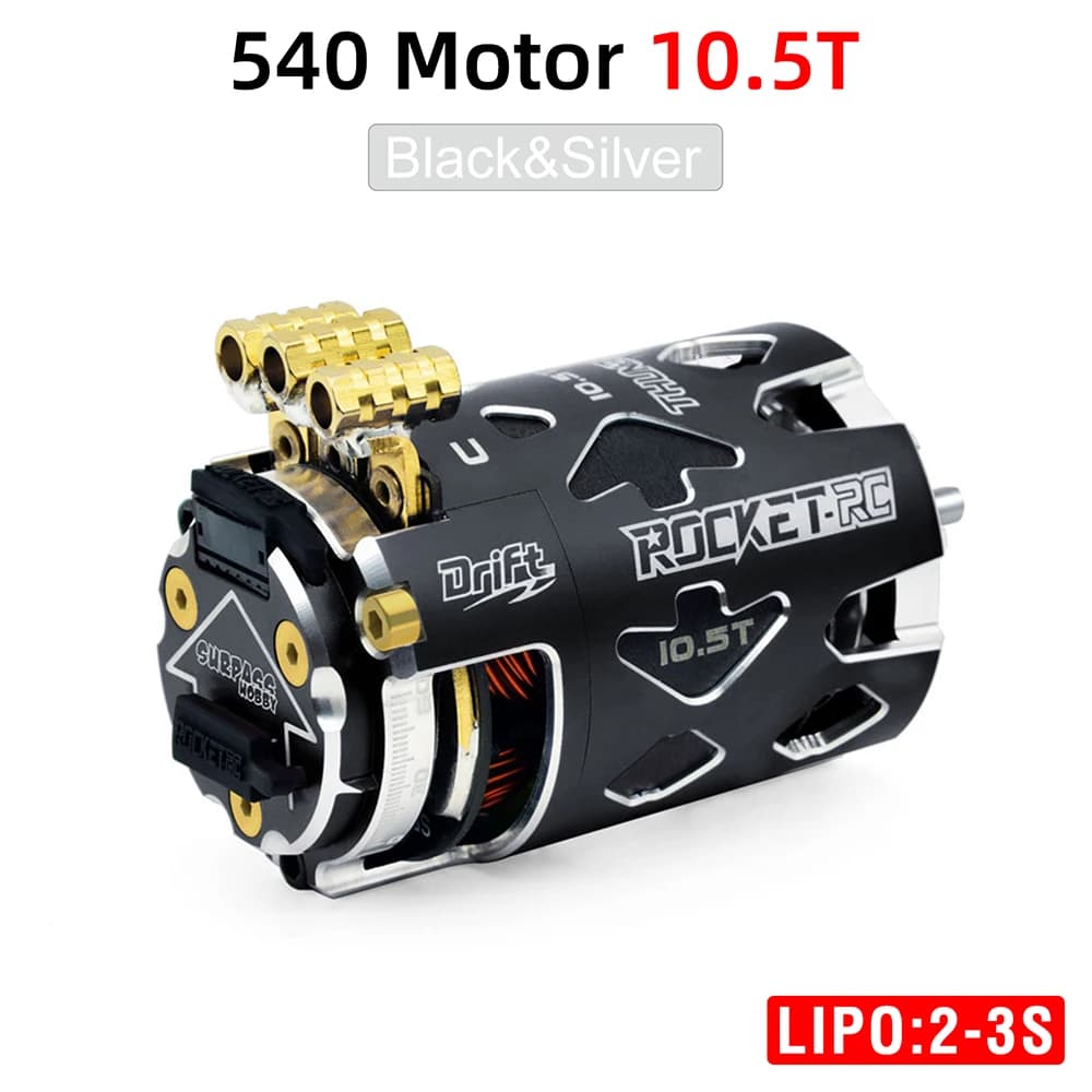 Rocket-Moteur sans balais à capteur Thunder 540, 10.5T 13.5T 2-3S, arbre de 3.175mm pour 1/10 RC Rac
