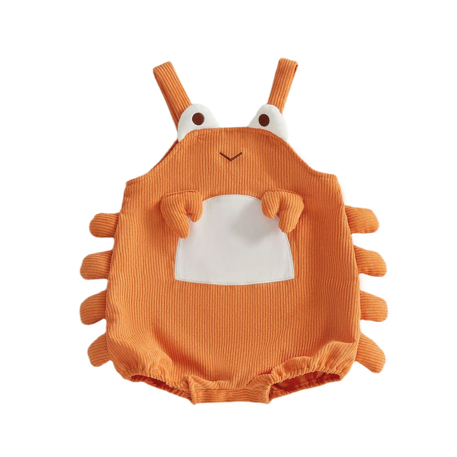 Combinaison de déguisement bébé homard en velours côtelé sans manches, combinaison de cosplay Hallow