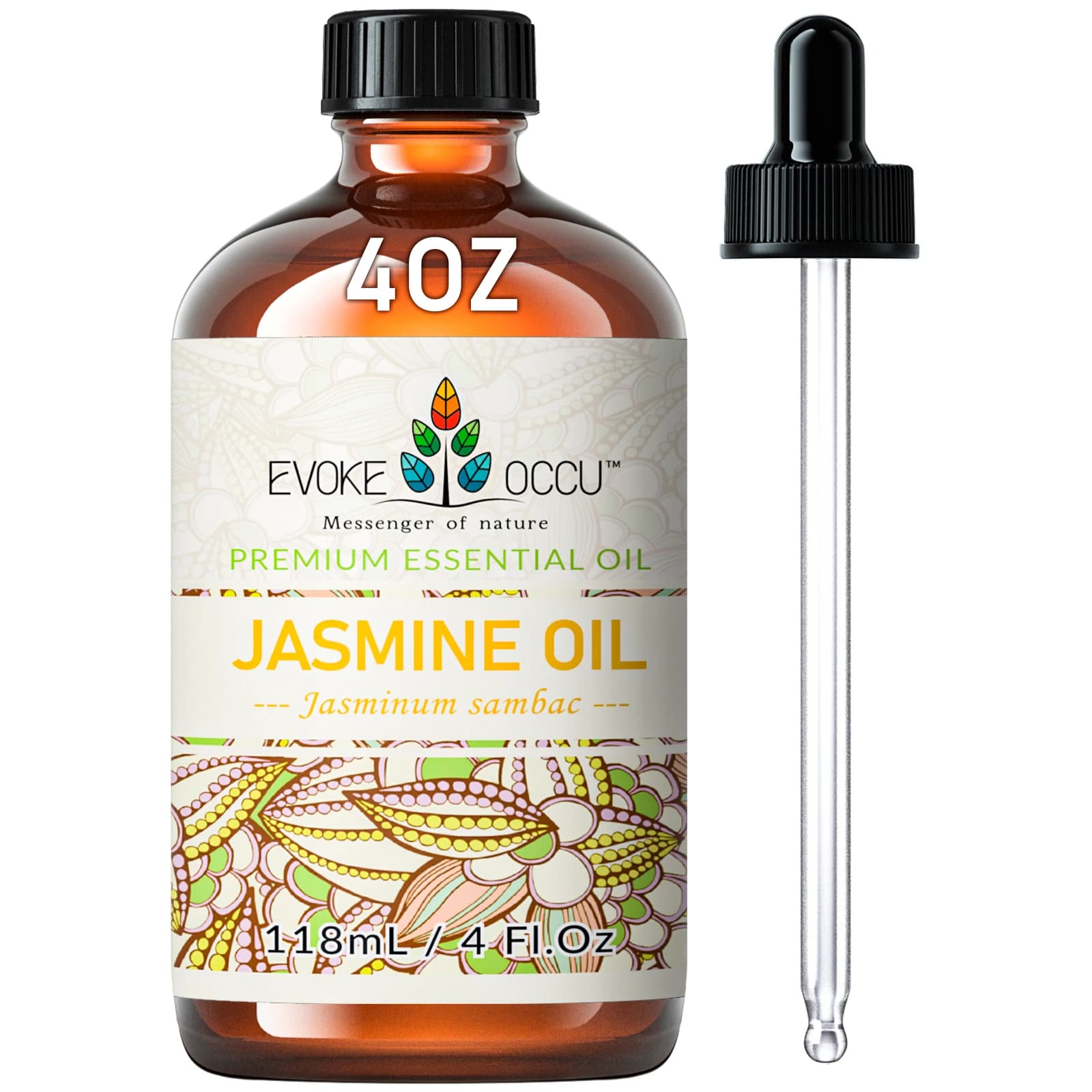 EVOKE OCCU-Château essentiel au jasmin, 118ML/4 Fl.Oz. Huile végétale de qualité supérieure pour dif