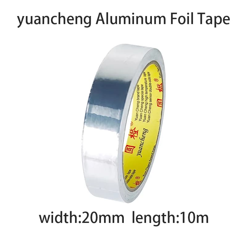 1 rouleau de ruban adhésif en aluminium résistant aux hautes températures, imperméable et résistant 
