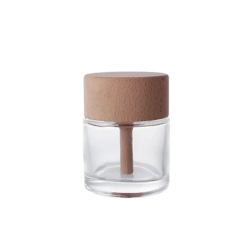 Bouteilles diffuseur de parfum en verre de 50 ml avec bouchon en bois, rechargeables, pour bricolage