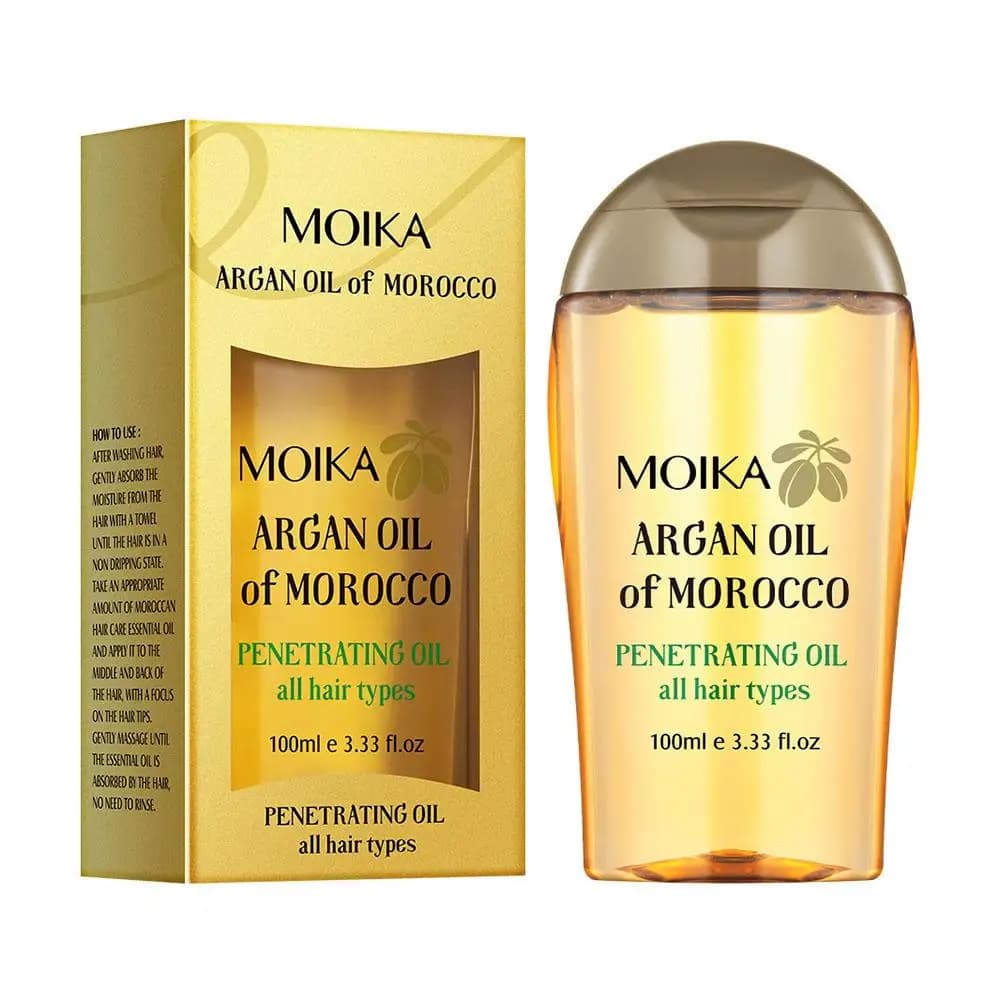 Huile d'Argan du Maroc pour Cheveux – Soin Capillaire Essentiel pour Réparer les Cheveux Secs et Abî