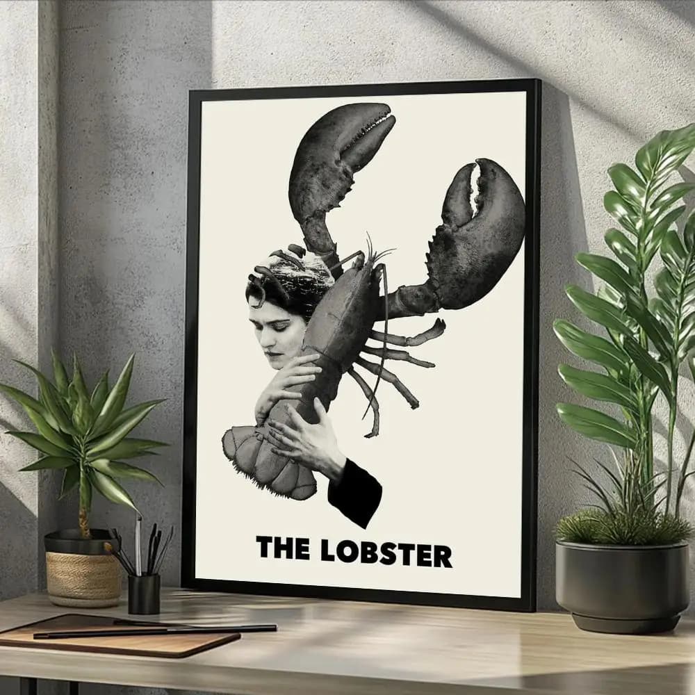 Autocollant auto-adhésif avec affiche de film humoristique et comique The L-Lobster, pour salle de j