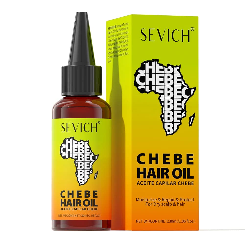 Huile de croissance capillaire Chebe, essence anti-chute, spray de soin du cuir chevelu à l'huile de